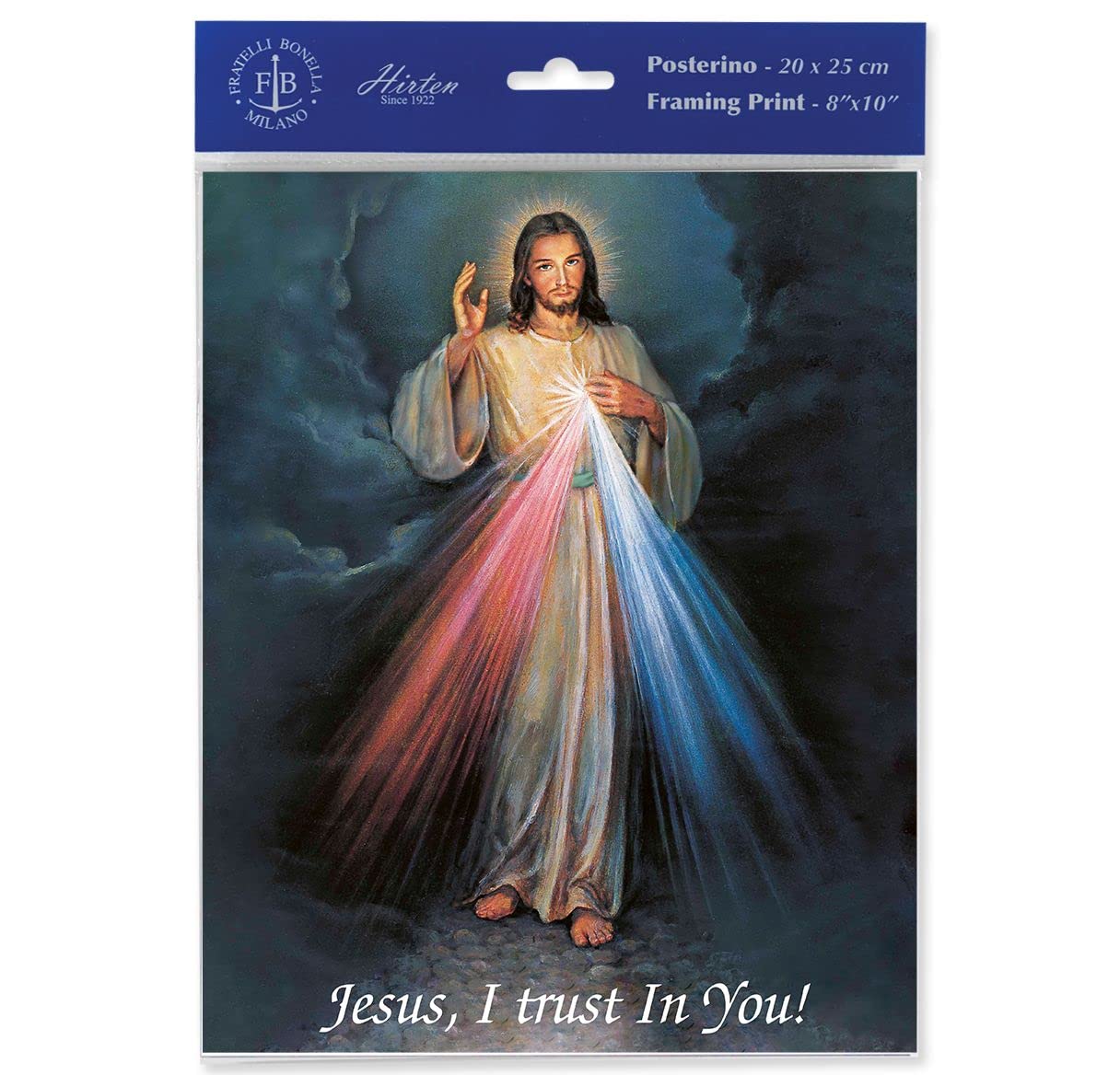 8"x10" Italian Print, Divine Mercy, 3-Pack, # 63909