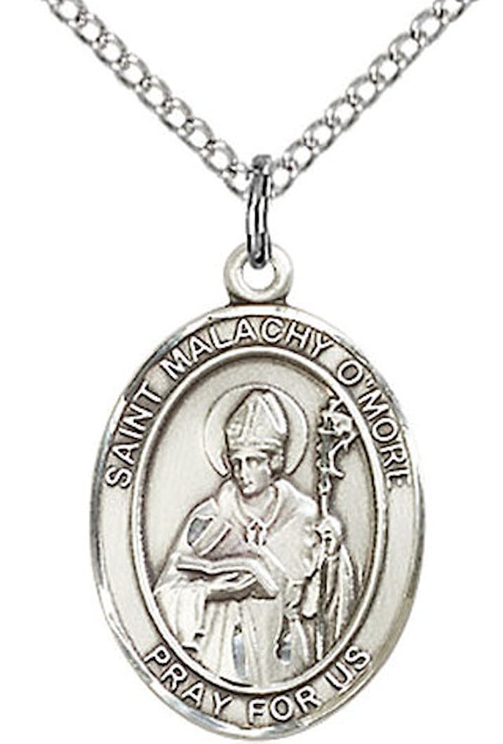 St. Malachy O'More Medal in Fine Pewter, 3/4" tall, Your Choice of Chain # 17136