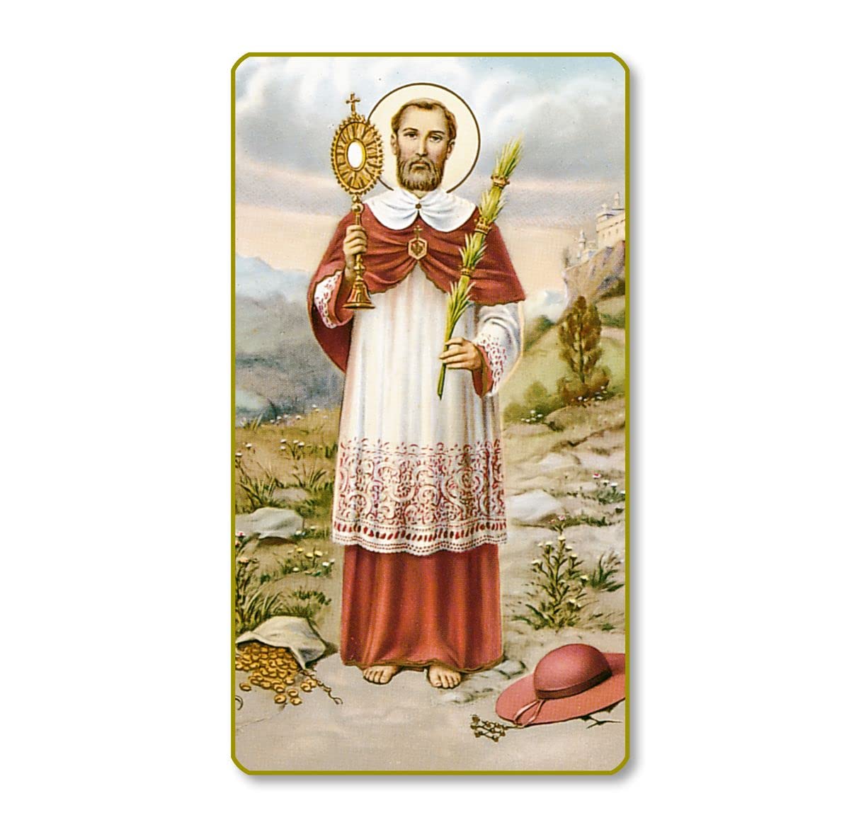 St. Raymond (Ramon Nonanto) Italian Paper Holy Cards, 2"x4", Blank Back, 100-Pack, # 6099