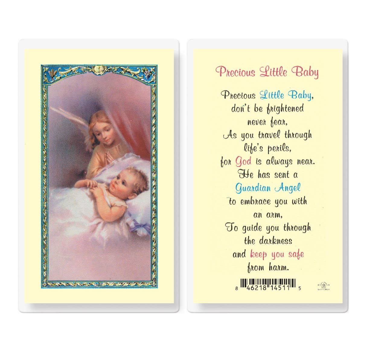 Precious Little Baby Laminated Holy Card, 25-Pack, # 3888