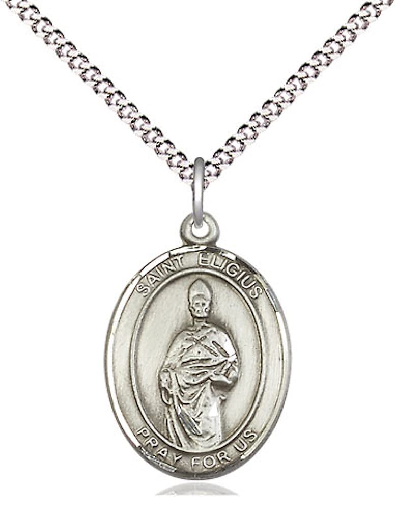 St. Eligius Medal in Fine Pewter, 3/4" tall, Your Choice of Chain, Rampart Catholic, # 17022