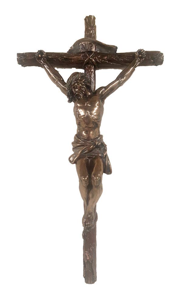 16" Crucifix in Cold Cast Bronze, # 68042