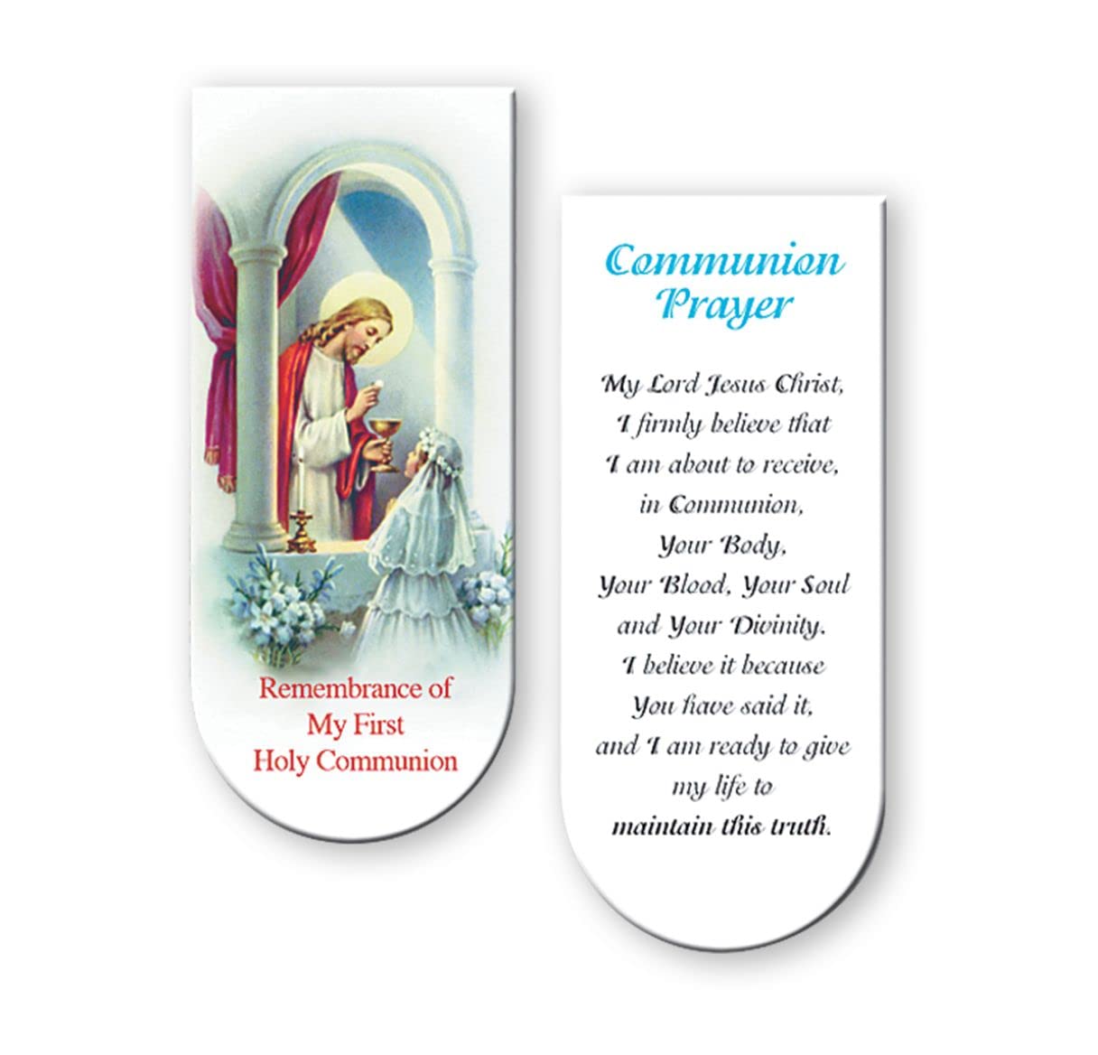 Magnetic Bookmark, 3", Girl First Communion, 10-Pack, # 96223