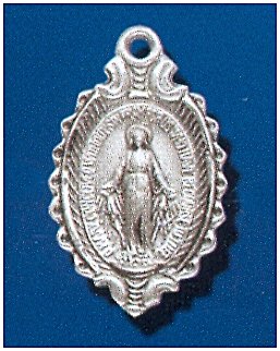 3/4" Sterling Silver Miraculous Medal, Your Choice of Chain, #29479