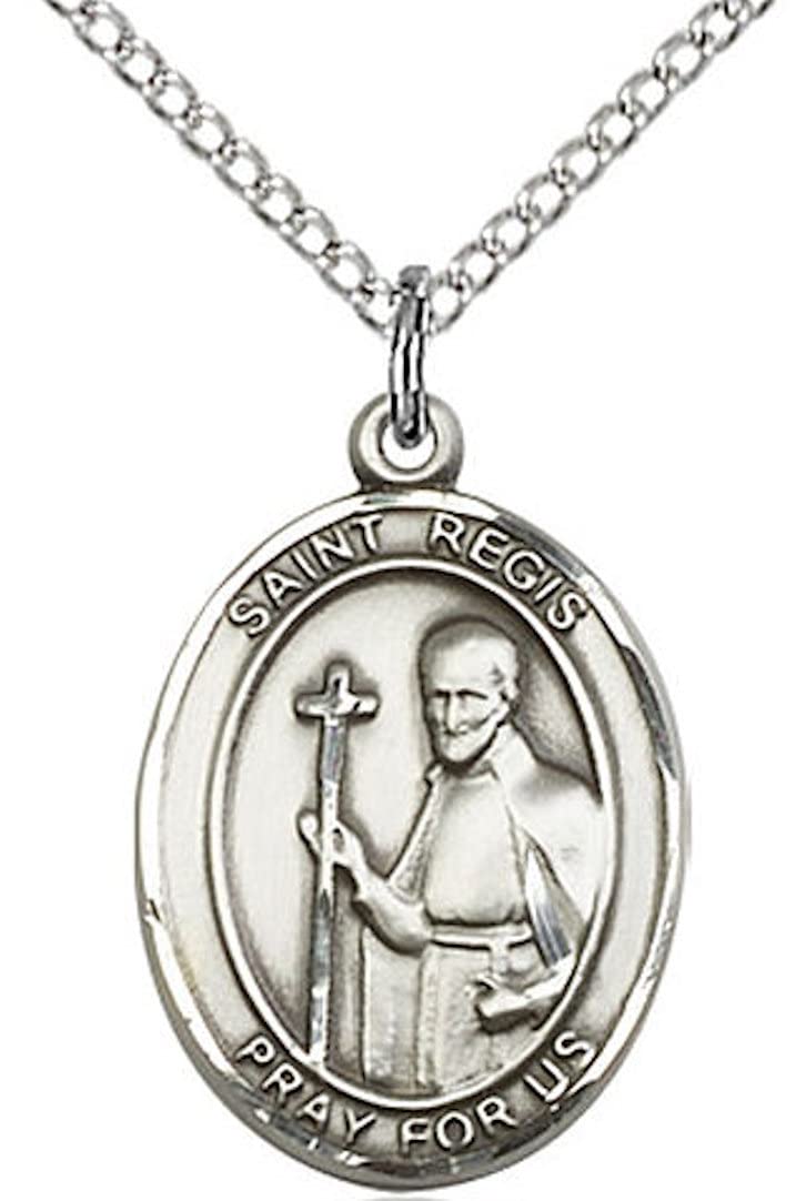 St. Regis Medal in Fine Pewter, 3/4" tall, Your Choice of Chain # 17215