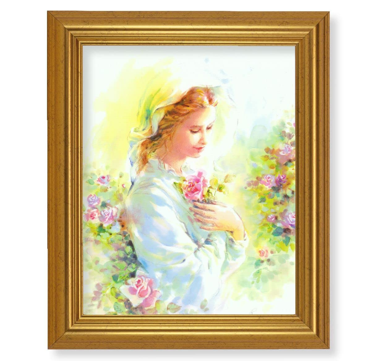 Blanc: Mystical Rose Picture, 10"x12" Gold-Leaf Finished Classic Frame, Italian Print on Artboard # 27387