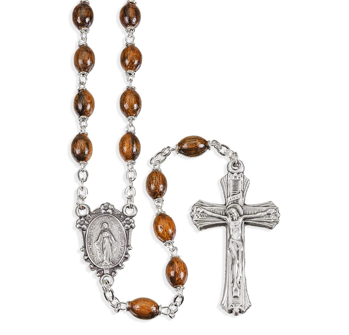 7mm Walnut Bead Rosary, # 93221