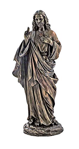 Sacred Heart of Jesus, 10", Resin, Bronzed, 97187
