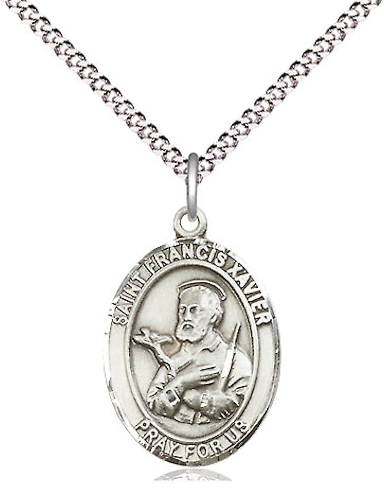 St. Francis Xavier Medal in Fine Pewter, 3/4" tall, Your Choice of Chain # 17042