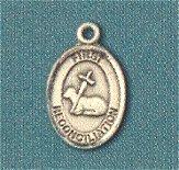 "First Reconciliation" 1/2" Oval Pendant 14kt Gold Filled, Your Choice of Chain, # 98617