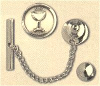 First Communion Tie Tack / Lapel Pin 14kt Gold Filled,, # 43362