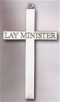 Lay Minister Cross Necklace 2.5" Pewter, Your Choice of Chain, # 43532