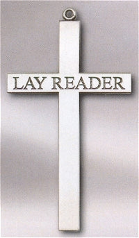 Lay Reader Cross Necklace 2.5" Pewter, Your Choice of Chain, # 43540