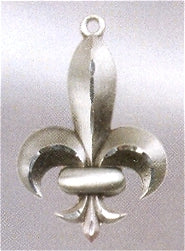 Fleur de Lis 1" Medal - Sterling, Your Choice of Chain # 43491
