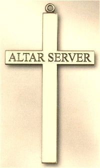 Altar Server Cross Necklace 2.5" Gold Plated, Your Choice of Chain # 43529