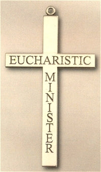 Eucharistic Minister Cross Necklace 2.5" Solid 14kt Gold, Free Chain, # 43502