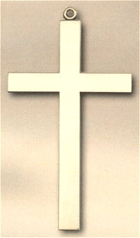 Plain Cross Necklace 2.5" Solid 14kt Gold, Free Chain, # 43509