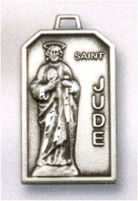 1-1/8" x 11/16" St. Jude Medal Sterling Silver, 24" Chain, # 96559-sale