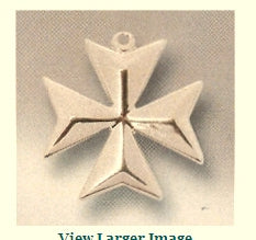 8-Point Maltese Cross, Convex High Polished 3/4" 14kt Gold Filled, Your choice of chain  # 43561