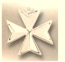 8-Point Maltese Cross, Convex High Polished 1" 14kt Gold Filled, # 98737