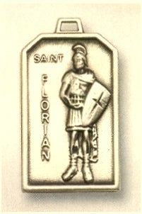 1-1/8" x 11/16" St. Florian Medal 14kt Gold Filled, Your Choice of Chain, # 96560