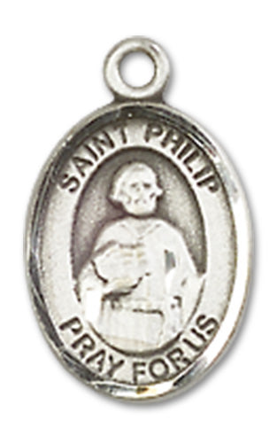 Fine Pewter St. Philip the Apostle Charm Medal, 1/2", Your Choice of Chain, # 10391