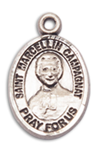 1/2" Fine Pewter St. Marcellin Champagnat Charm Medal, Your Choice of Chain, # 10440
