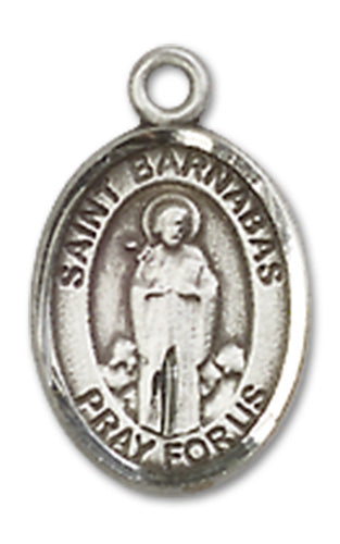 St. Barnabas Charm Medal, Fine Pewter, 1/2", Your Choice of Chain, # 10462