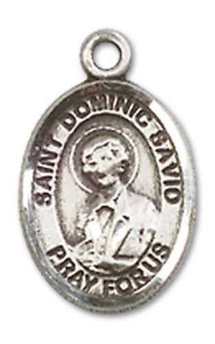 St. Dominic Savio Oval Charm Medal, Fine Pewter, 1/2", Your Choice of Chain, # 10473