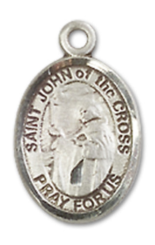 St. John of the Cross Oval Charm Medal, Fine Pewter, 1/2", Your Choice of Chain, # 10477