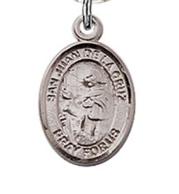 San Juan de la Cruz Charm Medal, Sterling Silver, 1/2", Your Choice of Chain, # 10089