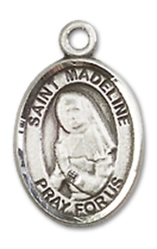 1/2" Fine Pewter St. Madeline Sophie Barat Charm Medal, Your Choice of Chain, # 10481