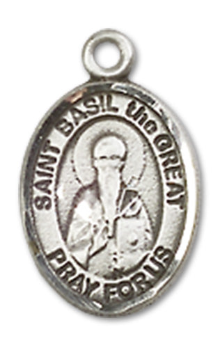 St. Basil the Great Charm Medal, Fine Pewter, 1/2", Your Choice of Chain, # 10518