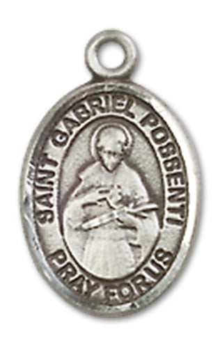St. Gabriel Possenti Medal, Sterling Silver, 1/2", Your choice of chain, # 10131
