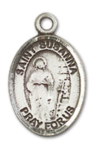 Fine Pewter Charm Medal, 1/2", St. Susanna, Your Choice of Chain, # 10523