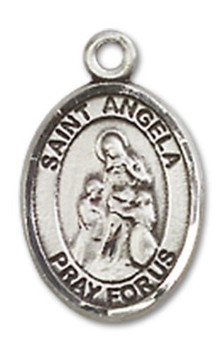 St. Angela Merici Charm Medal, Fine Pewter, 1/2", Your Choice of Chain, # 10527