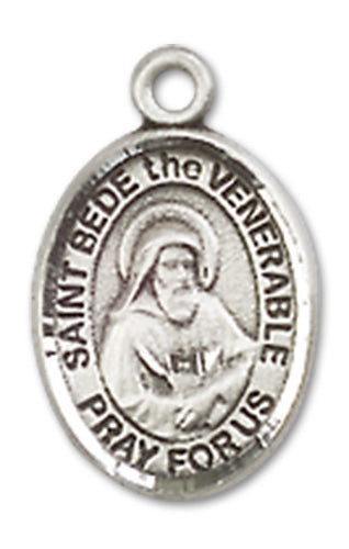 St. Bede the Venerable Charm Medal, Fine Pewter, 1/2", Your Choice of Chain, # 10549