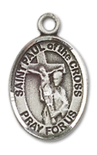 1/2" Sterling Silver St. Paul of the Cross Charm Medal, Your Choice of Chain, # 10175