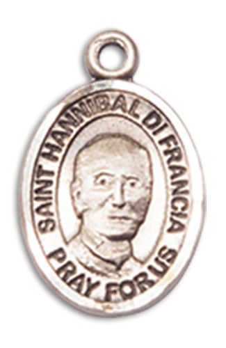 St. Hannibal di Francia Charm Medal, Fine Pewter, 1/2", Your choice of chain, # 10575