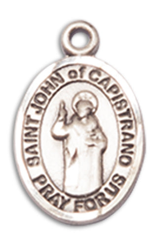 1/2" Sterling Silver St. John of Capistrano Charm Medal, Your Choice of Chain, # 10207