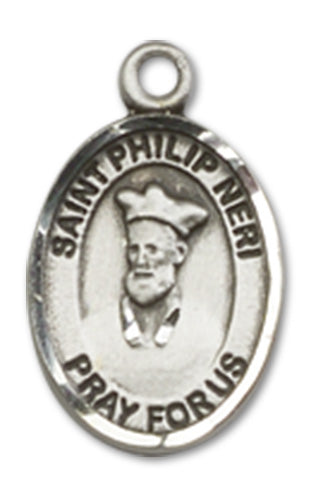 Fine Pewter Charm Medal, 1/2", St. Philip Neri, Your Choice of Chain, # 10618
