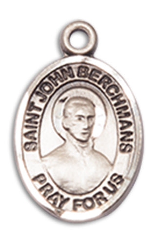 1/2" Sterling Silver St. John Berchmans Charm Medal, Your Choice of Chain, # 10226