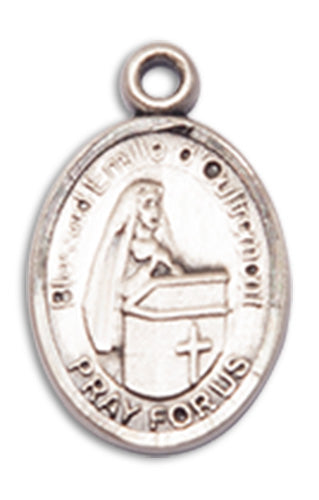 Blessed Emilee d'Oultremont Charm Medal, Sterling Silver, 1/2", Your Choice of Chain, # 10248