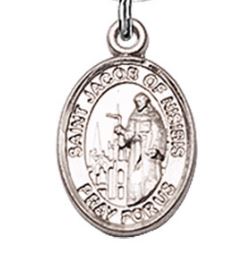 1/2" Sterling Silver St. Jacob of Nisibis Charm Medal, Your Choice of Chain, # 10250