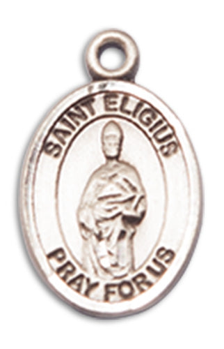 St. Eligius Charm Medal, Sterling Silver, 1/2", Your choice of chain, # 10260