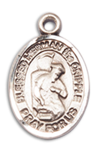 Blessed Herman the Cripple Charm Medal, Fine Pewter, 1/2", Your Choice of Chain, # 10665