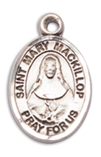 1/2" Sterling Silver St. Mary Mackillop Charm Medal, Your Choice of Chain, # 10283