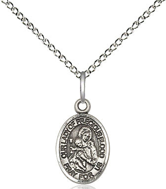 Our Lady of the Precious Blood Charm Medal, Fine Pewter, 1/2", Your Choice of Chain, # 10715