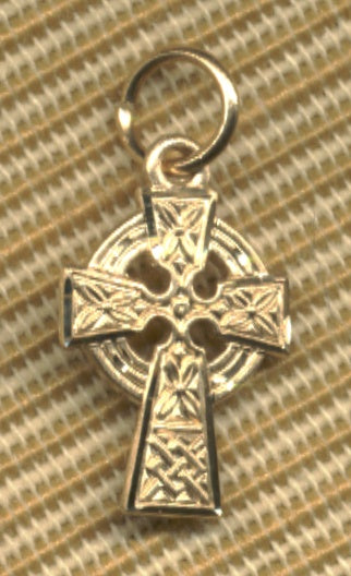 Small 14Kt. Celtic Cross, Free Chain, # 10367