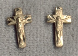 Small Cross Earrings - Post, 14kt Gold Filled, # 10370